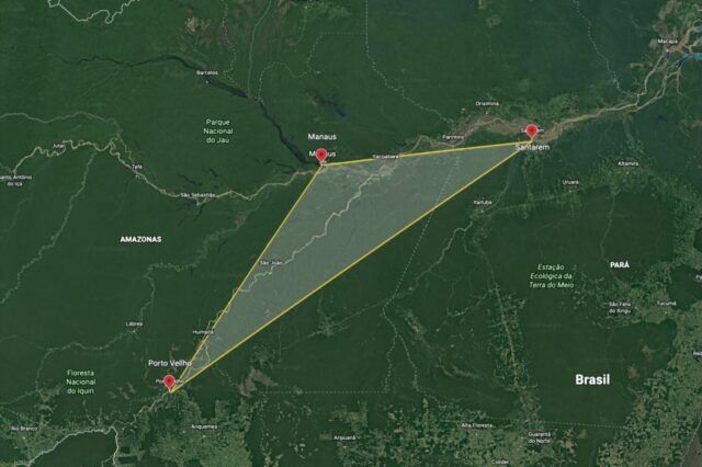 demarcação mapa triângulo da amazônia