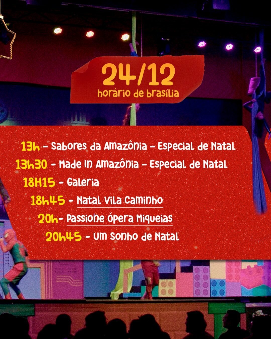 Com receitas, ações sociais e espetáculos, veja a programação natalina completa do Amazon Sat