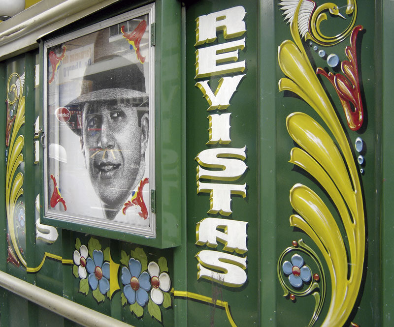 Imagem colorida mostra O filete portenho em uma banca de Buenos Aires