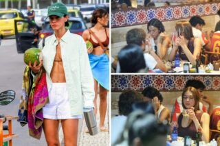 Bruna Marquezine curte praia e almoça com Sasha no Rio