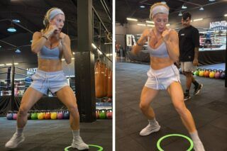 Deborah Albuquerque treina com Popó para luta no Fight Music