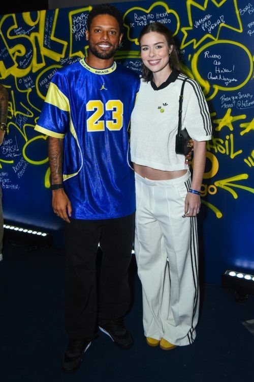 André Balada e a namorada