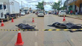 Ciclista morre após ser atropelada por caçamba