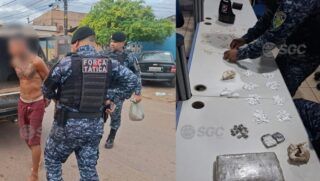 Polícia prende jovem com 400 porções de drogas