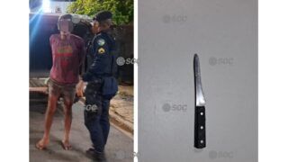 Homem é preso por agredir vizinhos com faca