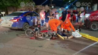 Motociclista fica gravemente ferido em acidente