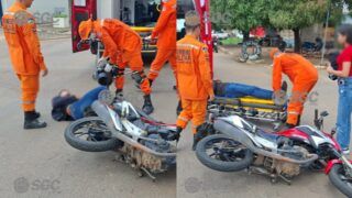 Motociclista se feriu em acidente com carro de aplicativo