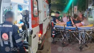 Mulher se feriu em acidente com caminhonete