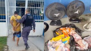 Polícia prende homem que roubou alimentos e ventiladores de igreja